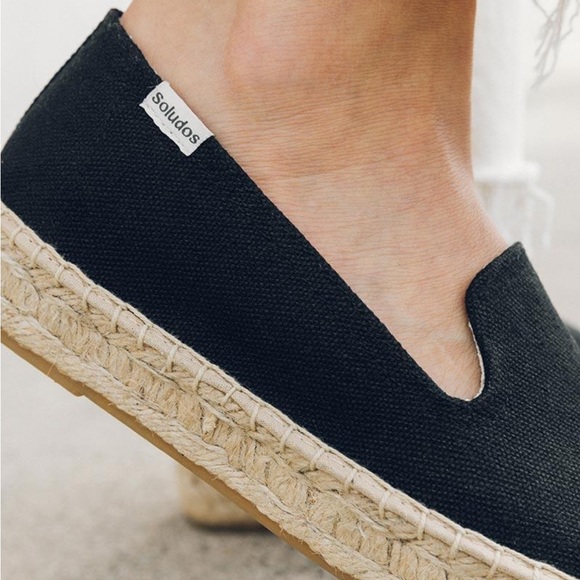 SOLUDOS The Seville Smoking Slipper Platform in Black - Picture 6 of 6